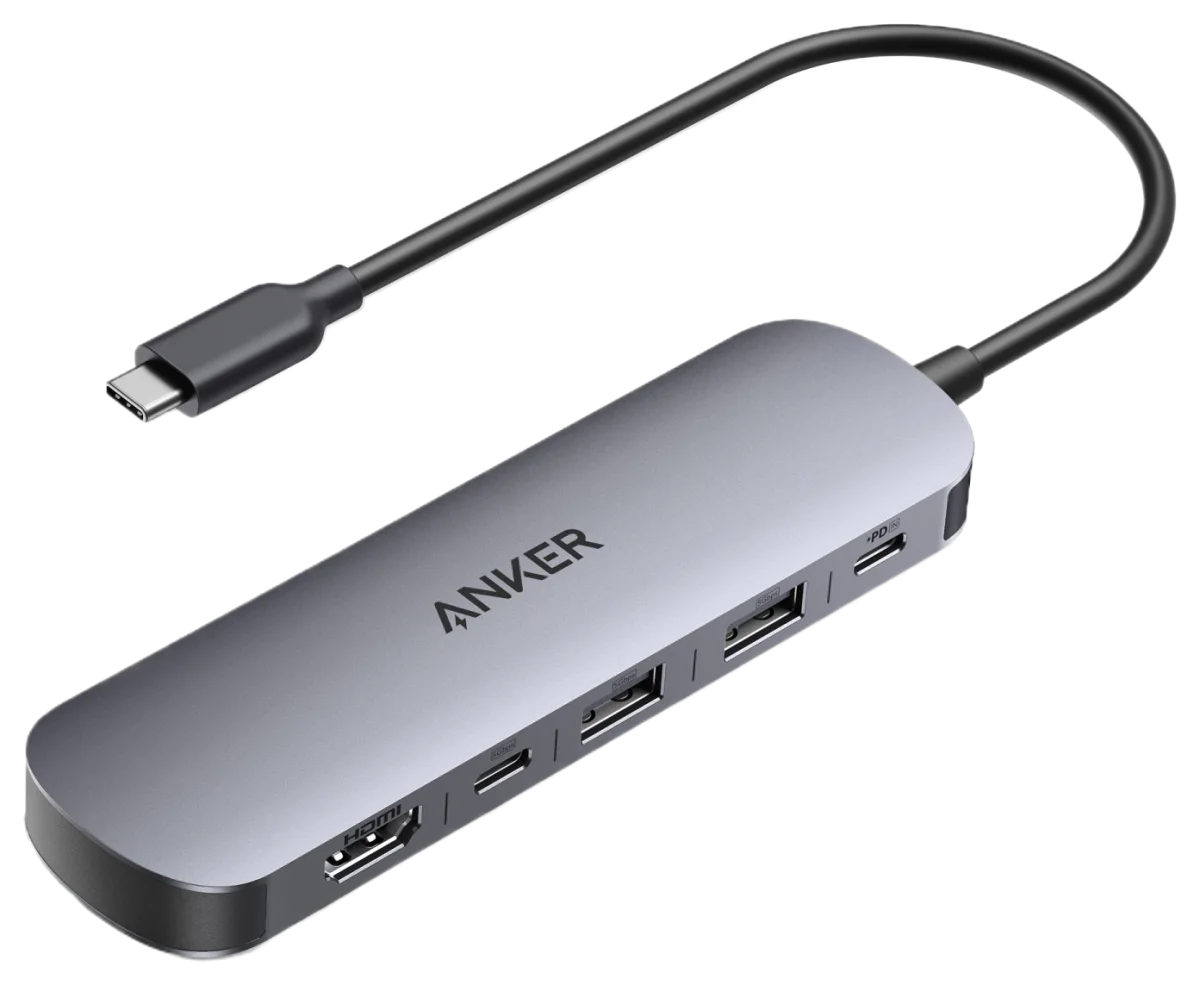 Anker USB-C Hub (7-in-1) with 4K@60Hz HDMI and 85 W Pass-Through Charging
