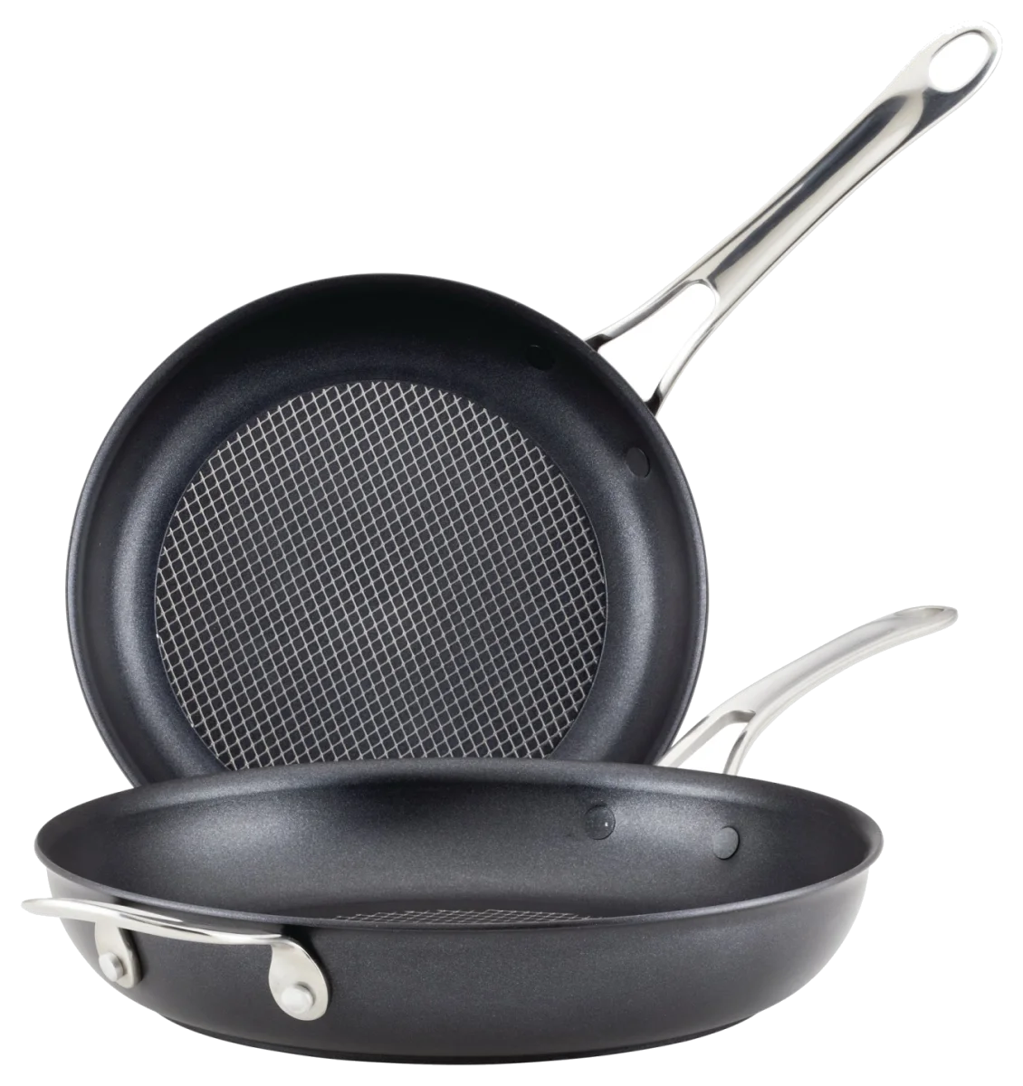 Anolon X Hybrid Nonstick 10-Inch and 12-Inch Frying Pan Set with SearTech Steel Mesh (14338)