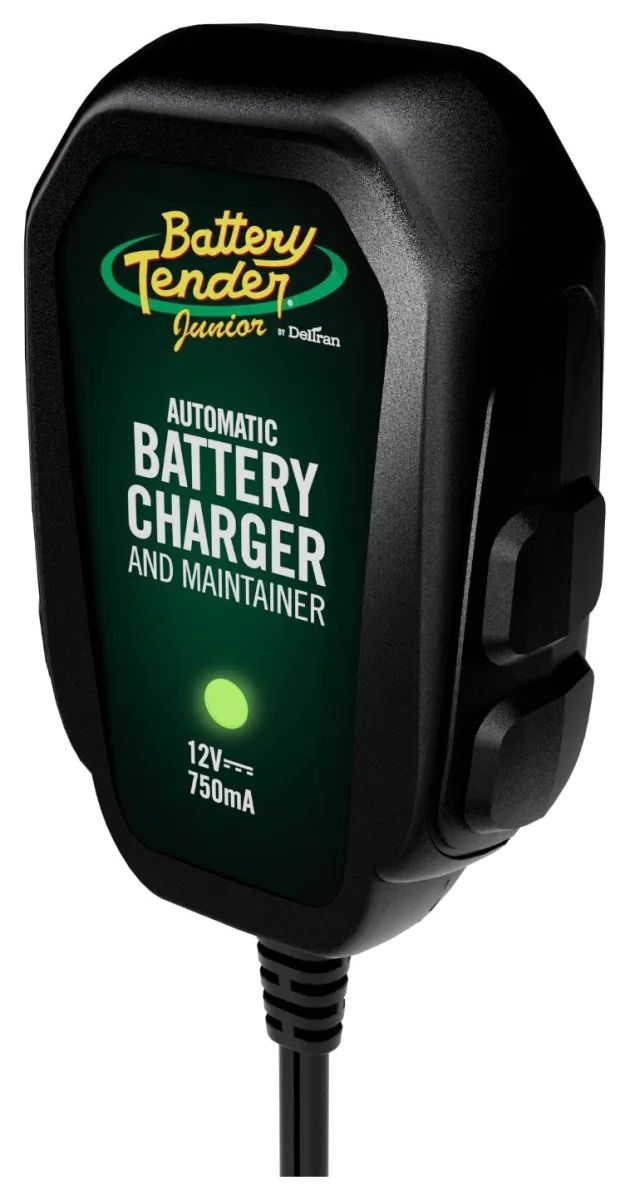Battery Tender Junior 12V 750mA Battery Charger and Maintainer for Motorcycles and Powersports (021-0123)