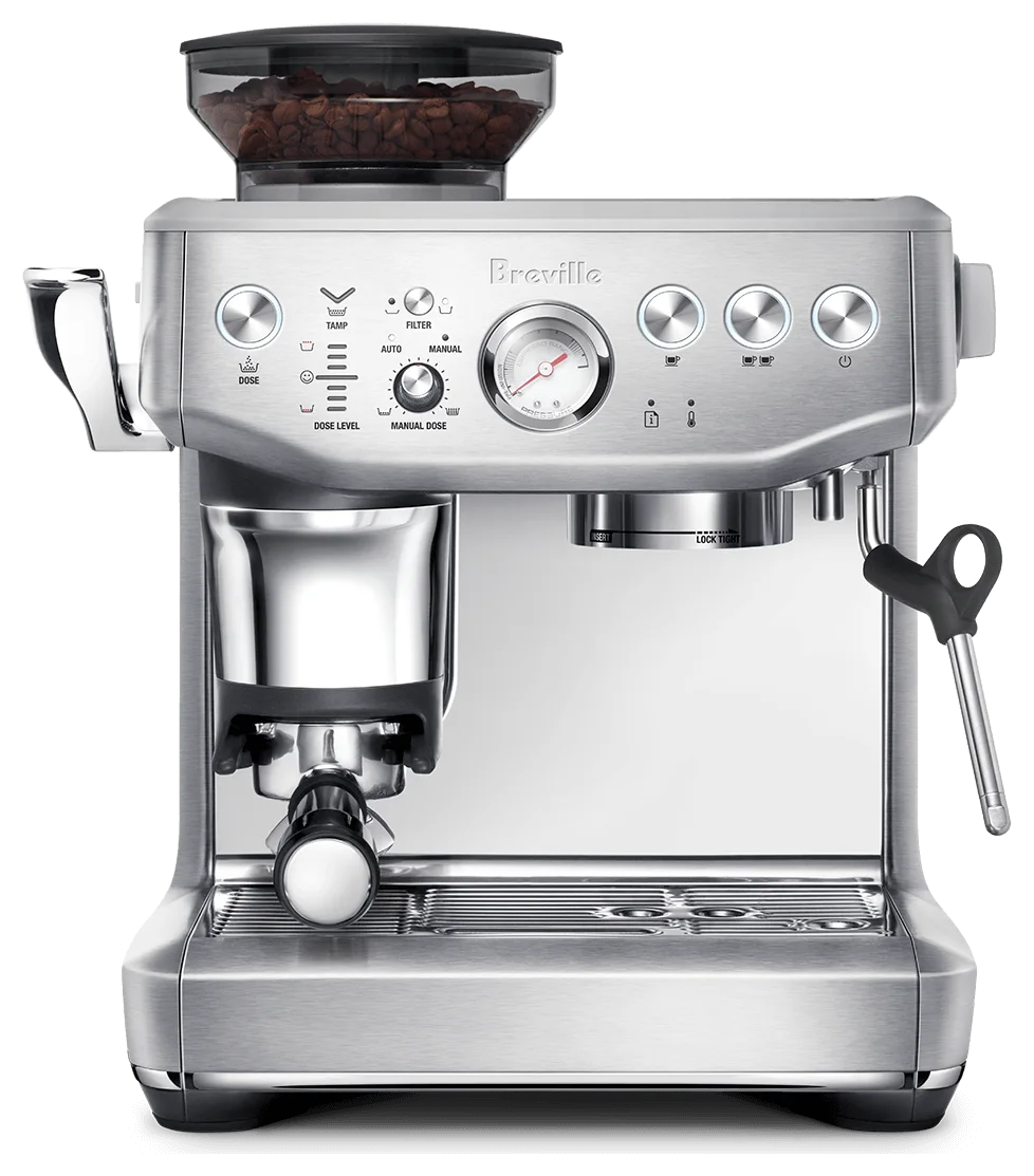 Breville Barista Express Impress Espresso Machine with Assisted Tamping and Built-in Grinder (BES876)