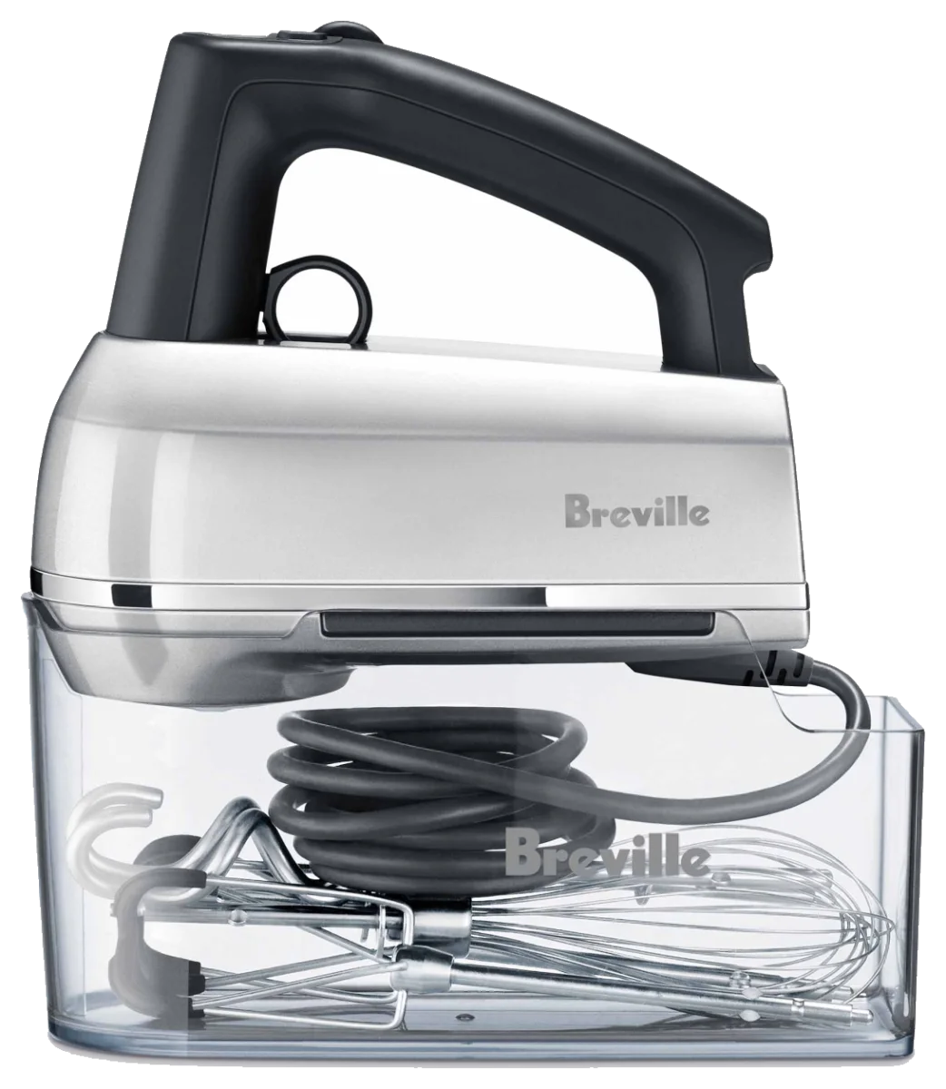 Breville Handy Mix Scraper 9-Speed Hand Mixer with Beater IQ and Storage Case (BHM800SIL)