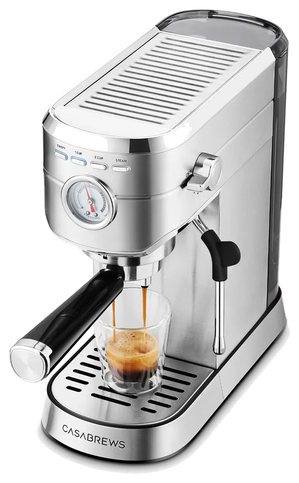 CASABREWS CM5418 Compact Espresso Machine with 20-Bar Pump, Pressure Gauge and Steam Wand