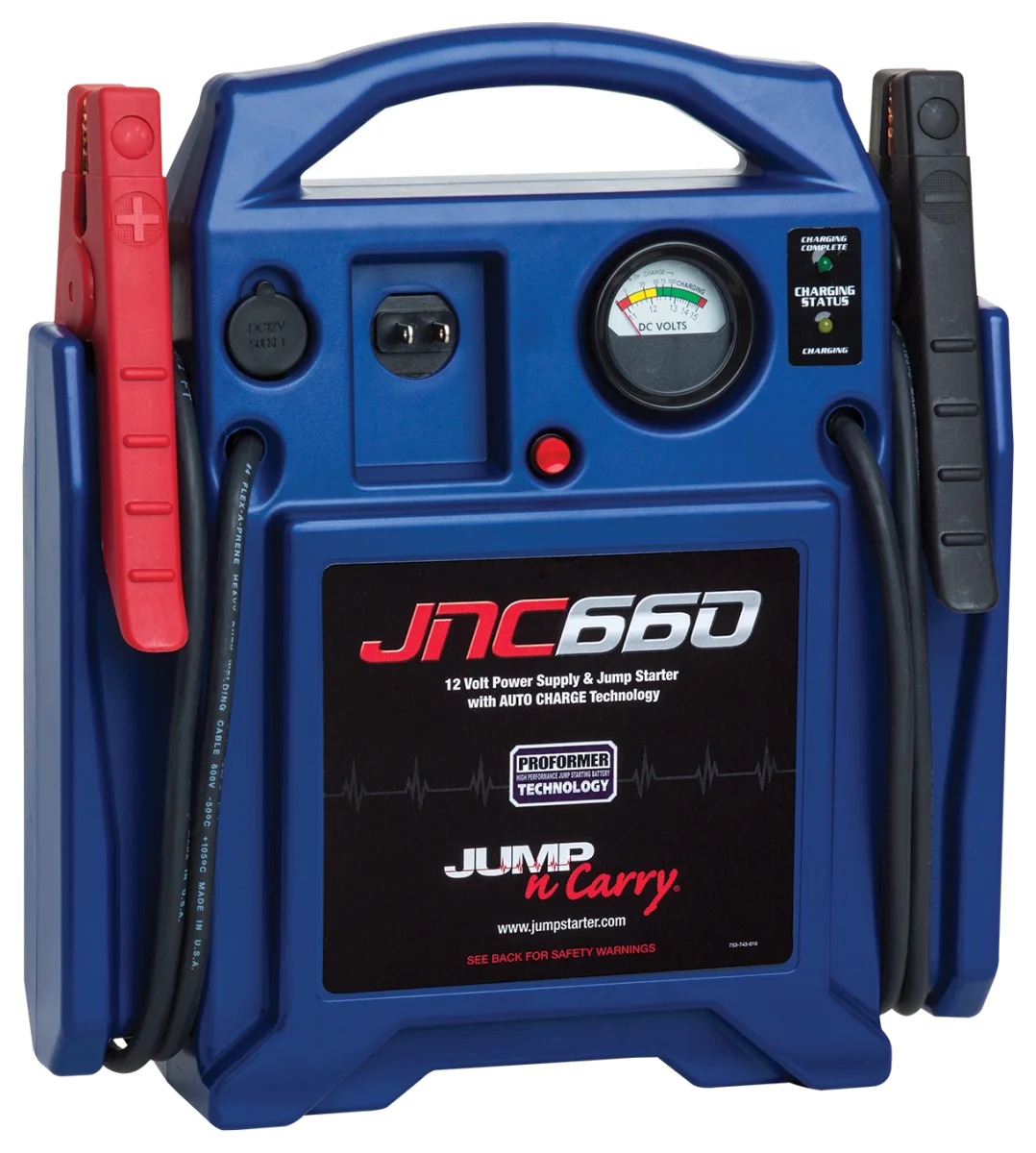 Clore Automotive Jump-N-Carry JNC660 1700 Peak Amp 12V Professional Jump Starter