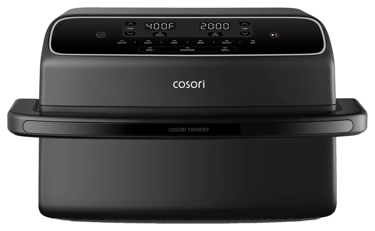 قلاية هوائية مزدوجة COSORI TwinFry سعة 9 qt مع فاصل قابل للإزالة، بقدرة 1750 W (CAF-TF901-KUS)