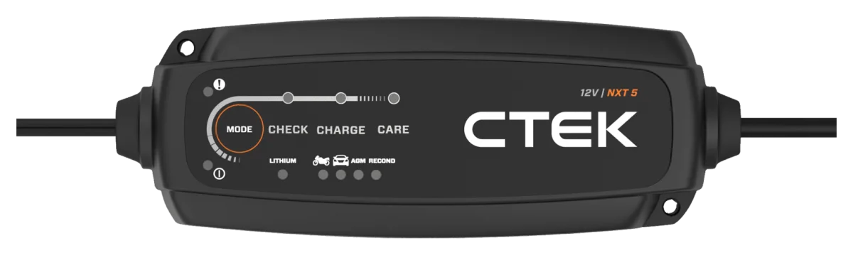 CTEK NXT 5 12V Smart Battery Charger and Maintainer, 4.3 A, for Lead-Acid, AGM and LiFePO4 Batteries