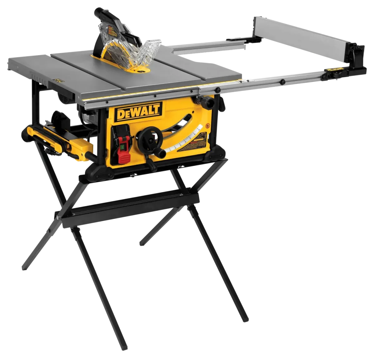 DEWALT 10-in Jobsite Table Saw with 32-1/2-in Rip Capacity and Rolling Stand (DWE7491RS)