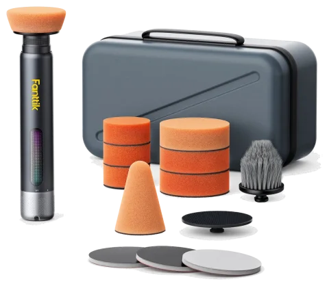Fanttik P10 Pro Mini Cordless Car Buffer Polisher with 3 Speeds, 4000 mAh Battery and USB-C Charging