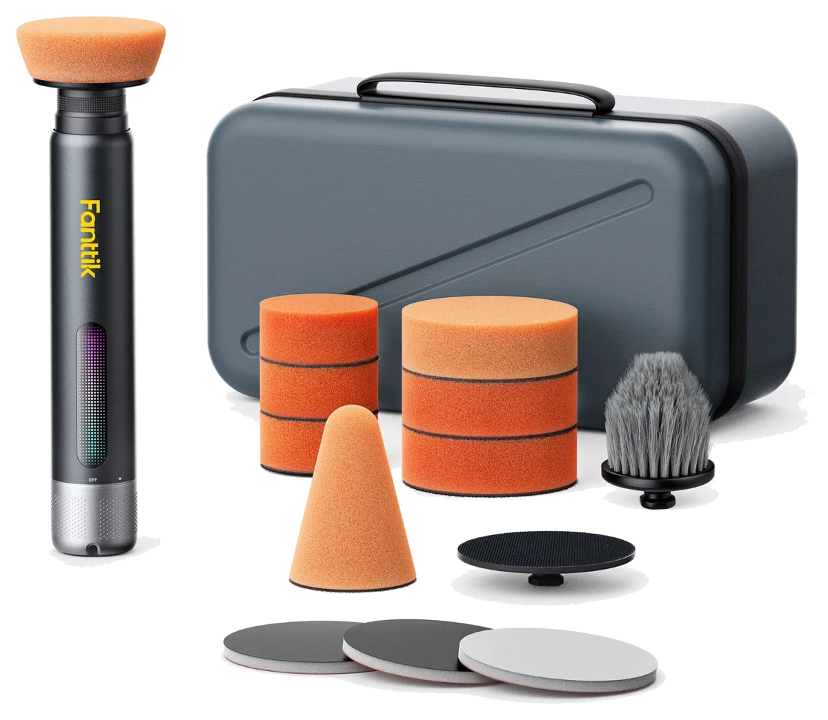 Fanttik P10 Pro Mini Cordless Car Buffer Polisher with 3 Speeds, 4000 mAh Battery and USB-C Charging