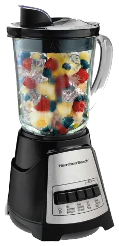 خلاط Hamilton Beach Power Elite متعدد الوظائف مع إبريق زجاجي سعة 40 oz، بقدرة 700 W، أسود (58148A)