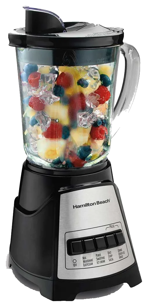خلاط Hamilton Beach Power Elite متعدد الوظائف مع إبريق زجاجي سعة 40 oz، بقدرة 700 W، أسود (58148A)