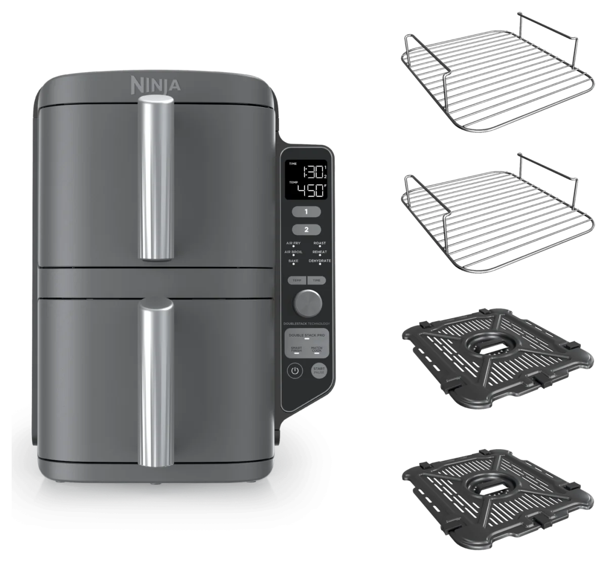 Ninja DoubleStack XL 10-Quart 2-Basket Air Fryer with Stacked Meal Racks (SL401)
