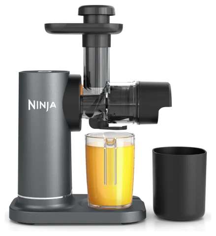عصّارة Ninja NeverClog بالضغط البارد مع مصفاتين للب ورافعة مانعة للتنقيط، 150 W، لون Charcoal (JC151)