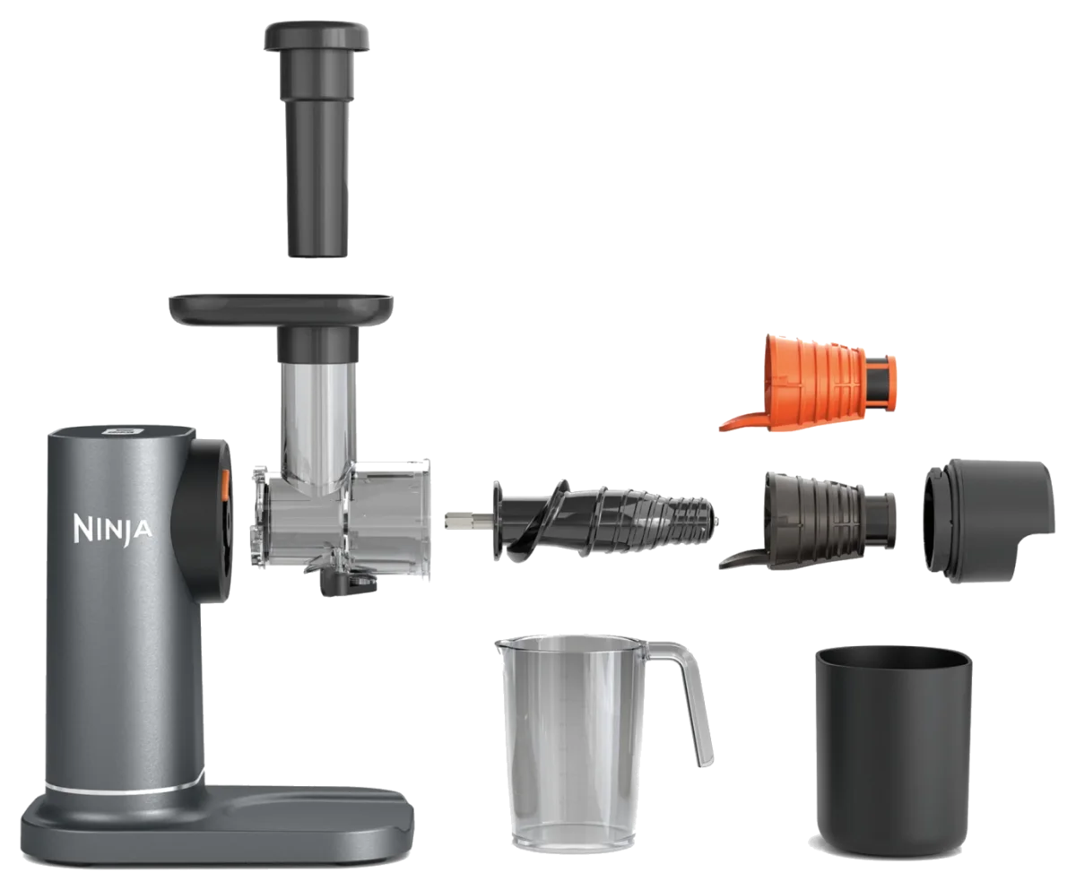 Ninja NeverClog Cold Press Juicer with Two Pulp Filters and Anti-Drip Lever, 150 W, Charcoal (JC151)