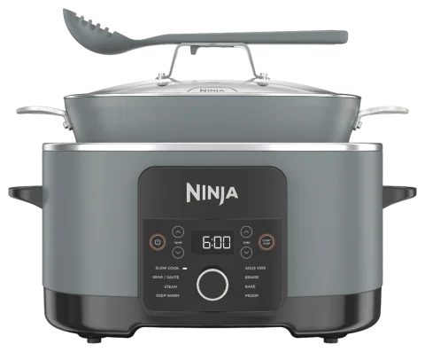 الطباخ متعدد الوظائف والطباخ البطيء Ninja Foodi PossibleCooker PRO سعة 8.5 qt مع قدر آمن في الفرن (MC1001)