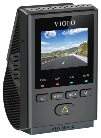 VIOFO A119 Mini 2 Compact Front Dash Cam, 2K 60fps with Sony STARVIS 2, 5 GHz Wi-Fi, GPS and Voice Control