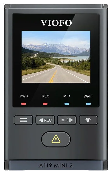 VIOFO A119 Mini 2 Compact Front Dash Cam, 2K 60fps with Sony STARVIS 2, 5 GHz Wi-Fi, GPS and Voice Control