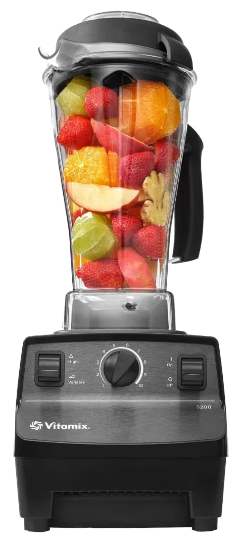 خلاط Vitamix 5200 الاحترافي مع وعاء Classic سعة 64 oz، أسود