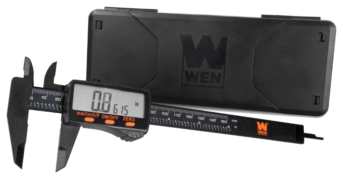 WEN 10761 Electronic 6 in Digital Caliper with LCD Readout and Storage Case