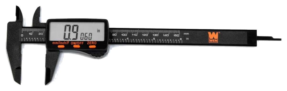 WEN 10761 Electronic 6 in Digital Caliper with LCD Readout and Storage Case