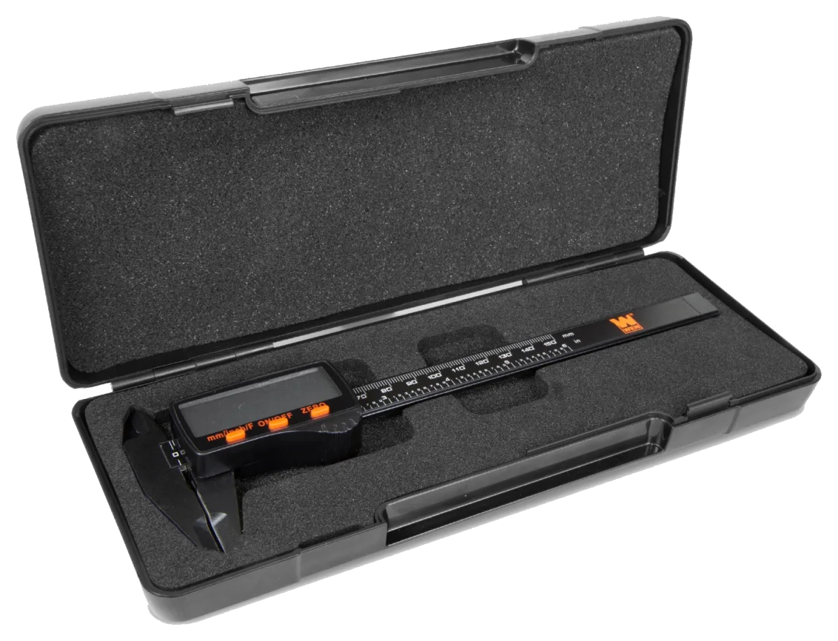 WEN 10761 Electronic 6 in Digital Caliper with LCD Readout and Storage Case