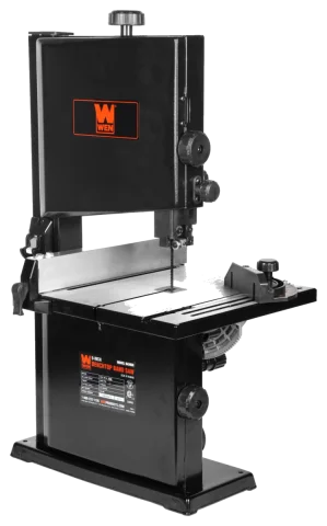 WEN BA3959 2.8 Amp 9 in Benchtop Band Saw with Rip Fence and Miter Gauge